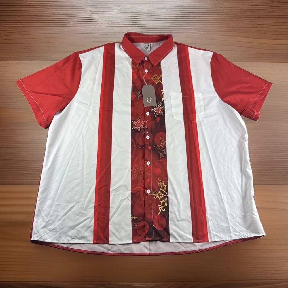 Hardaddy Christmas Shirt Mens 3XL Red White Short Sleeve Button Up Holiday NEW